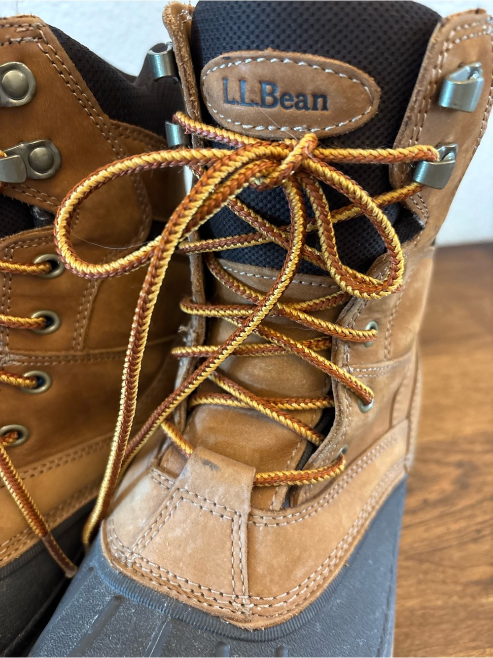 L.L. Bean Men's Brown and Black Waterproof Duck Boots - Picture 6 of 9